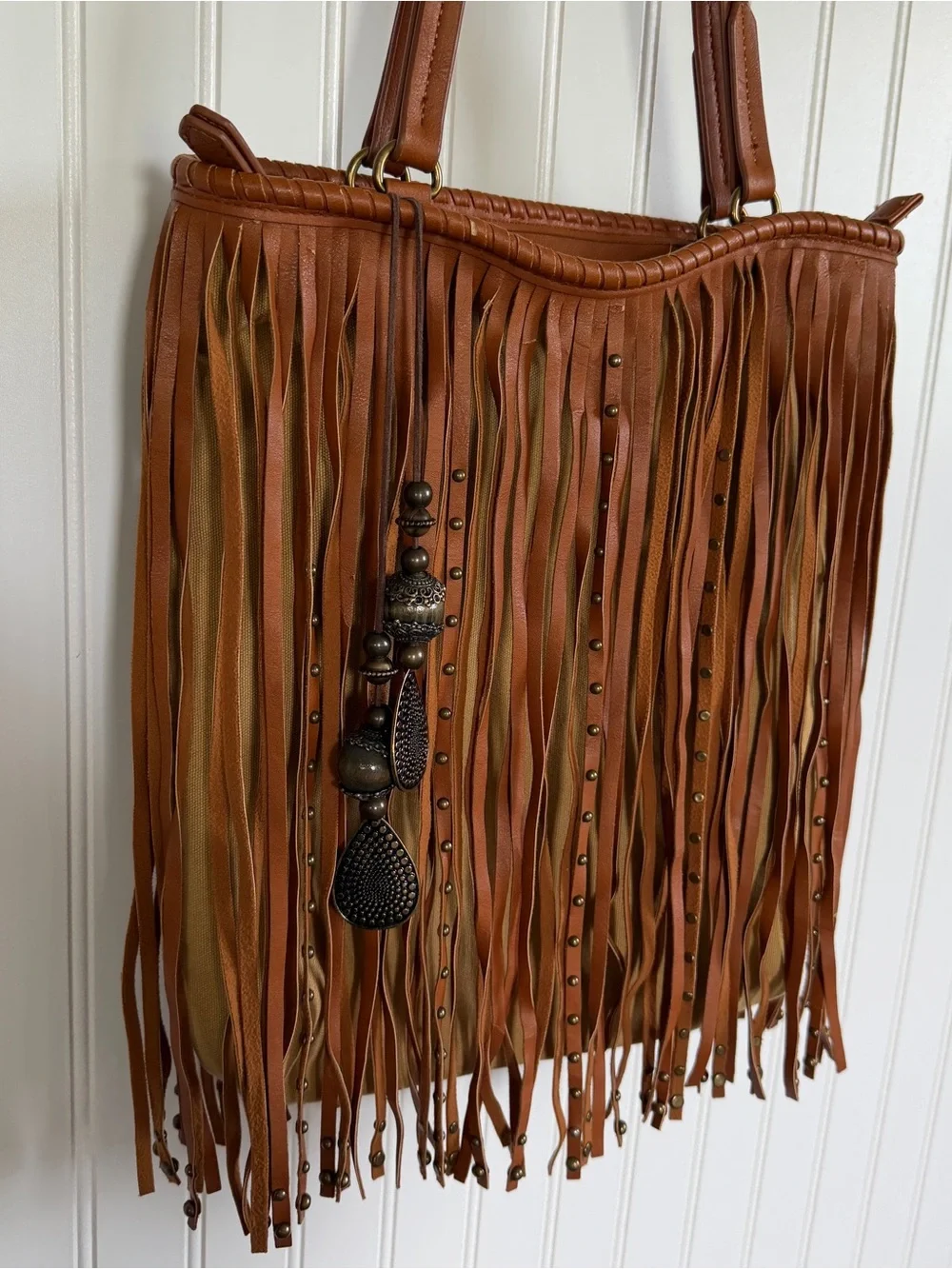 Charming Charlie•Ryder Studded Fringe Shoulder Bag Western Festival